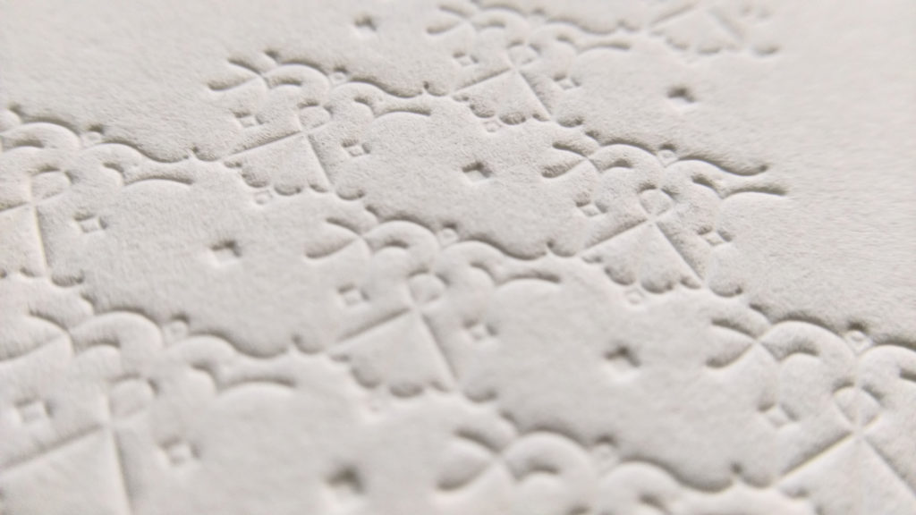 Letterpress blind impression