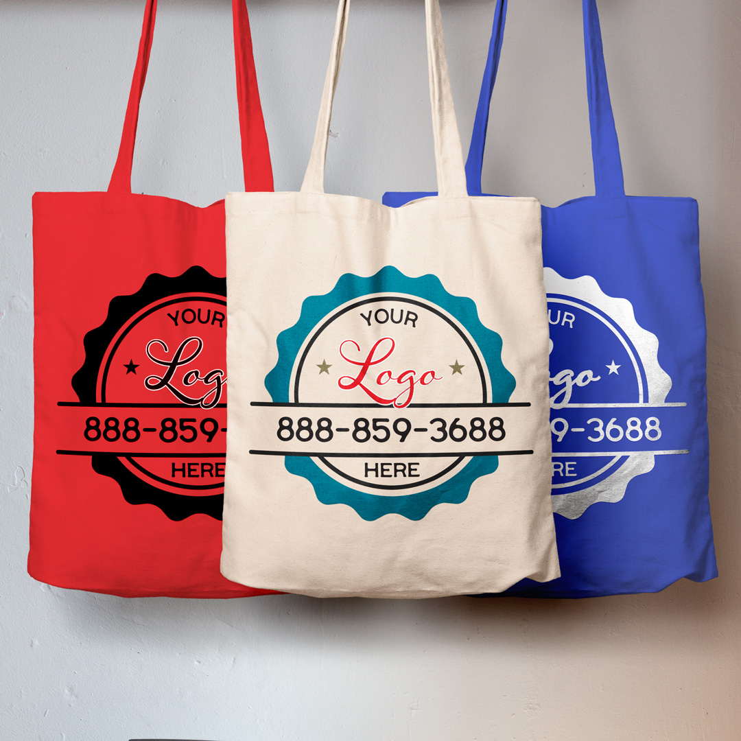 Go Green Sustainable Canvas Tote Shopping Bag 6oz. | Raghaus Studios Custom Letterpress Printing