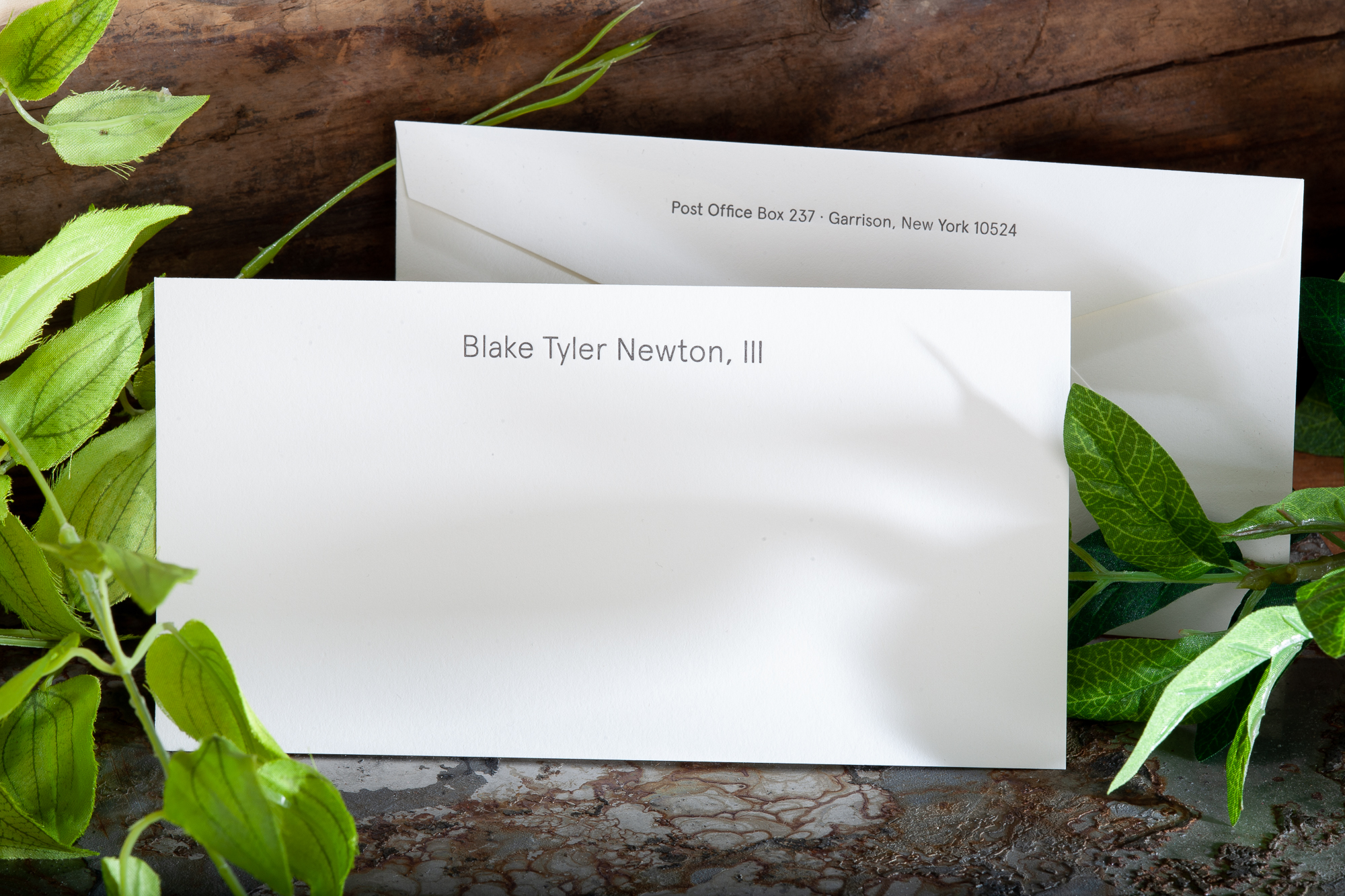A2 Letterpress Envelopes with return address Raghaus Studios Custom Letterpress & Specialty