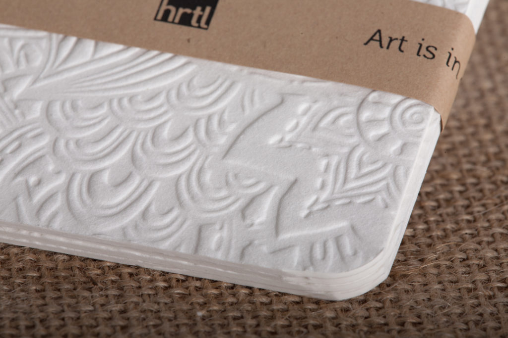 Raghaus Letterpress Beverage Coaster Mandala Blind Impression