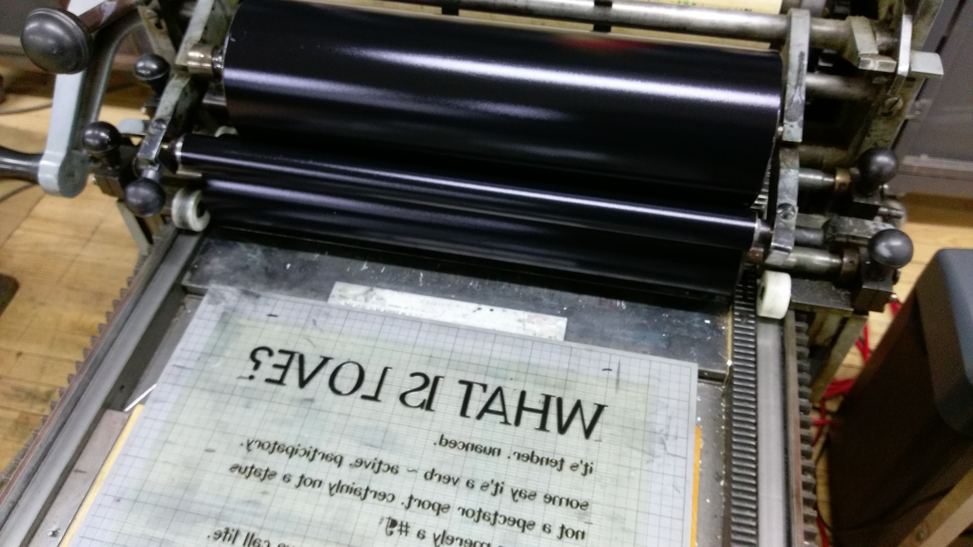 Letterpress Proof Plate Custom Letterpress & Specialty Printing