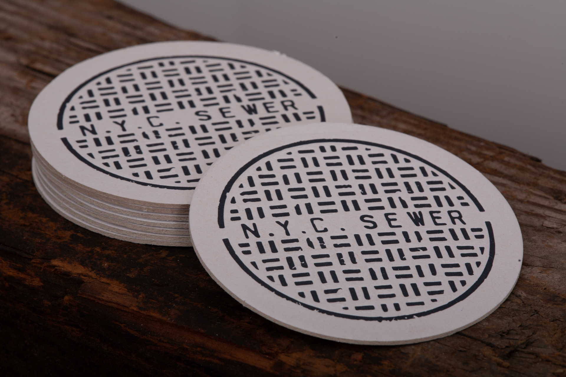 Art Illustration Bar Coaster Custom Letterpress & Specialty Printing