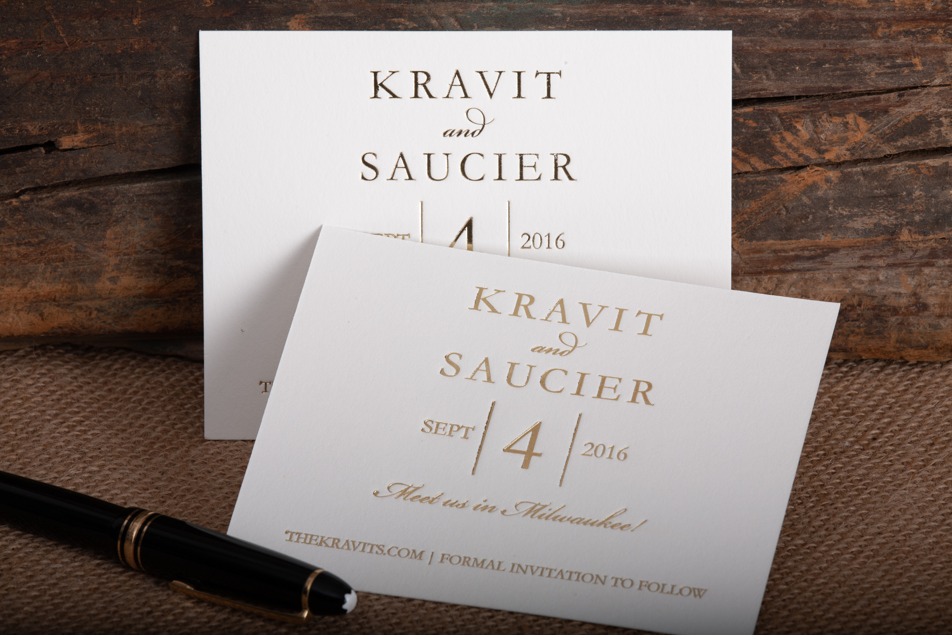 Gold Foil Wedding Invite | Custom Letterpress & Specialty Printing