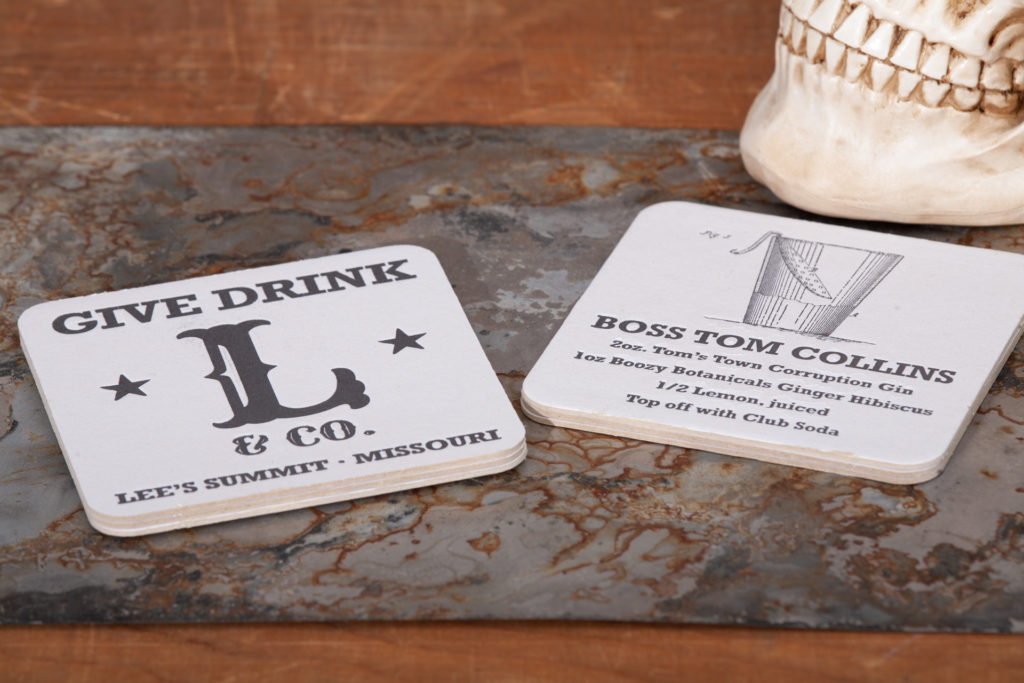Drink Recipe Bar Coaster Custom Letterpress & Specialty Printing