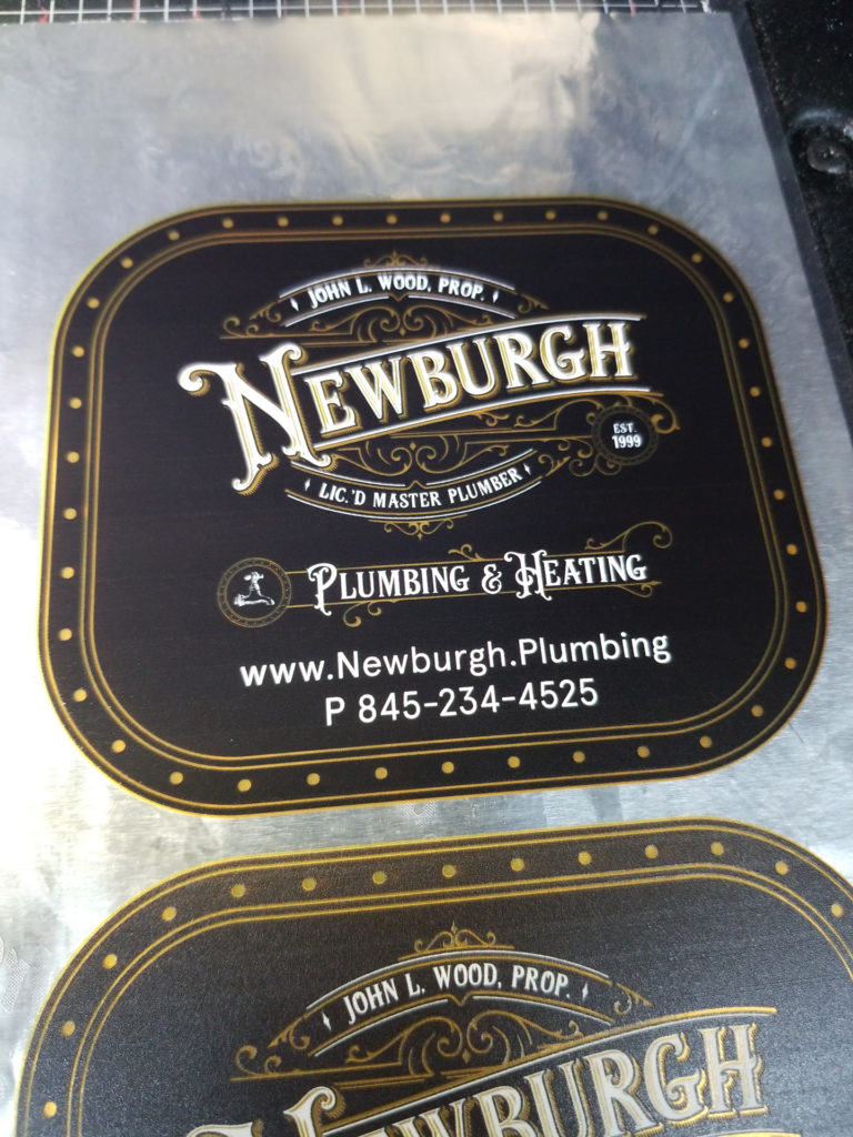 Plumber-Business-Goild-Foil-Stickers- 21.11.34 | Premium Artisanal Print Studio, Hudson Valley, New York