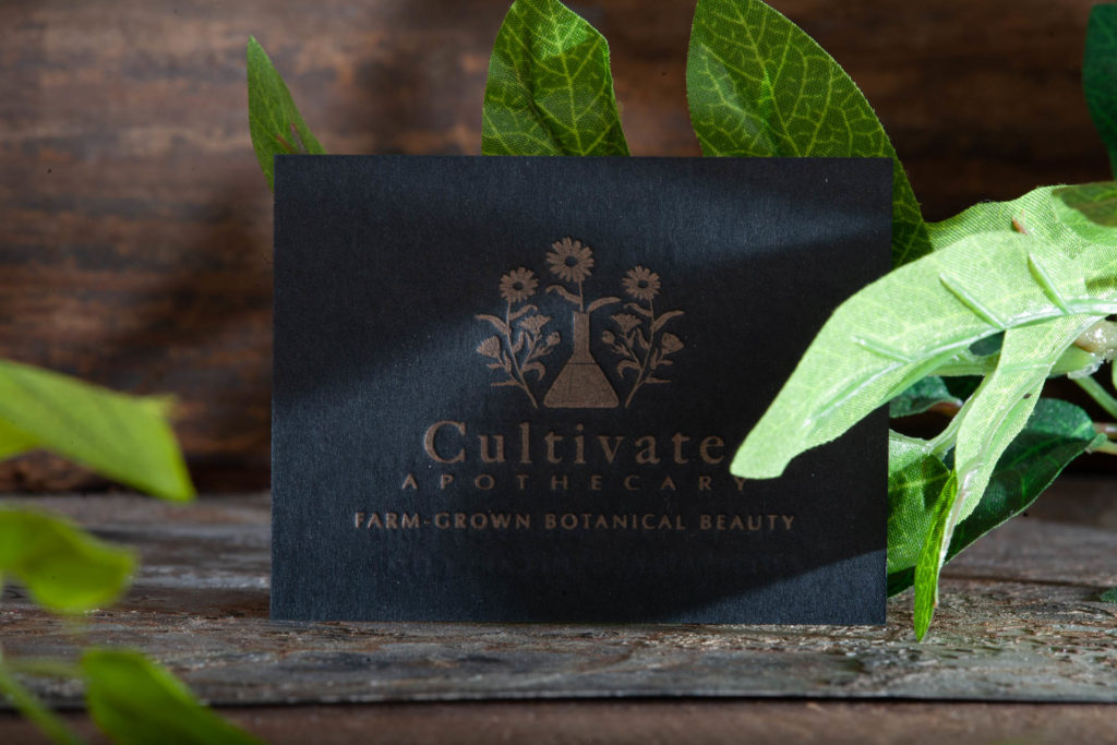 Raghaus Gold on Black Letterpress Business Card