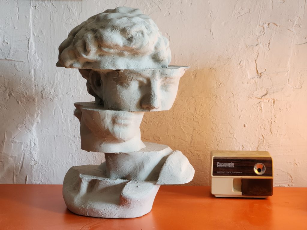 Decorative Bust | Premium Artisanal Print Studio, Hudson Valley, New York 3D printed glitch bust with plaster finish