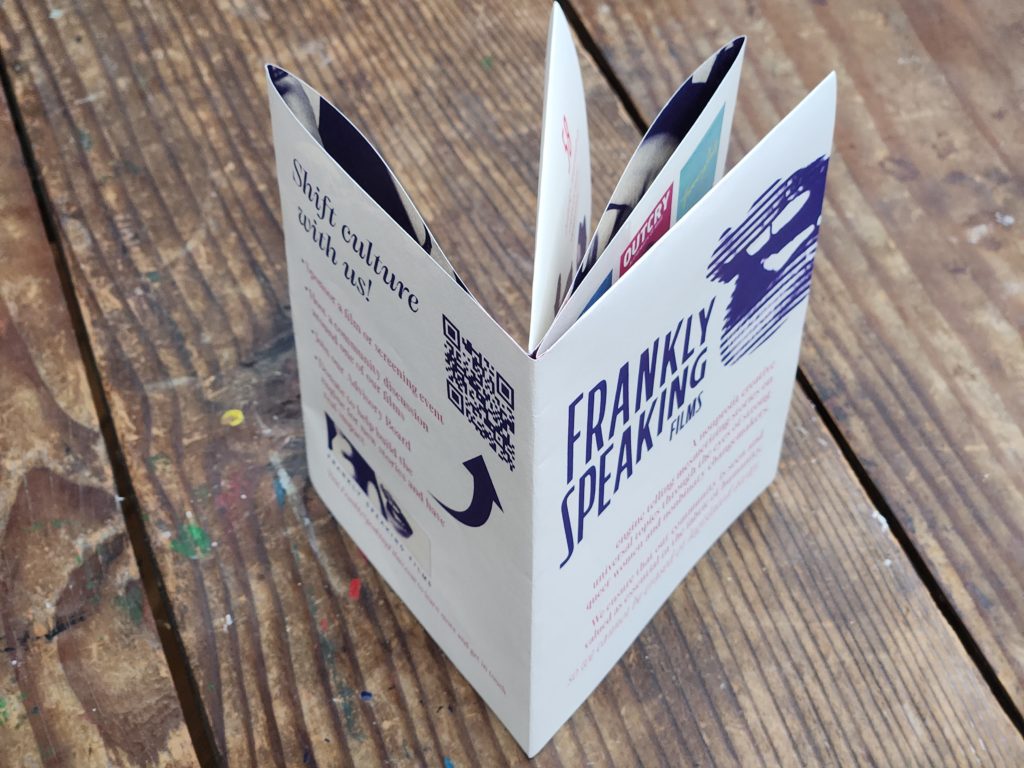 Single sheet 8-page zine with mini poster