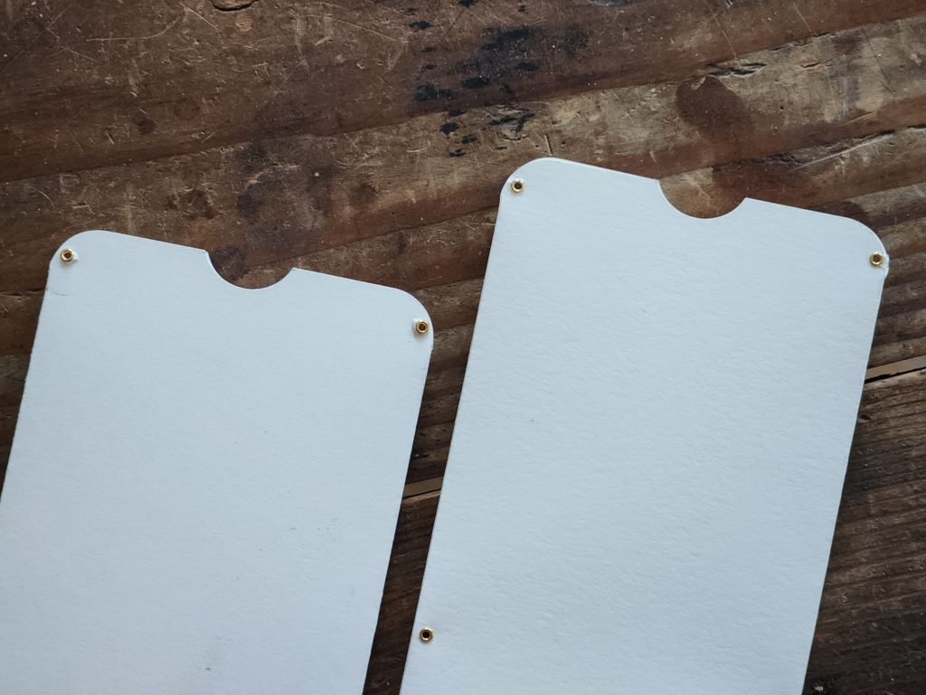 Die-cut and riveted sleeve | Premium Artisanal Print Studio, Hudson Valley, New York Die-cut and riveted sleeve