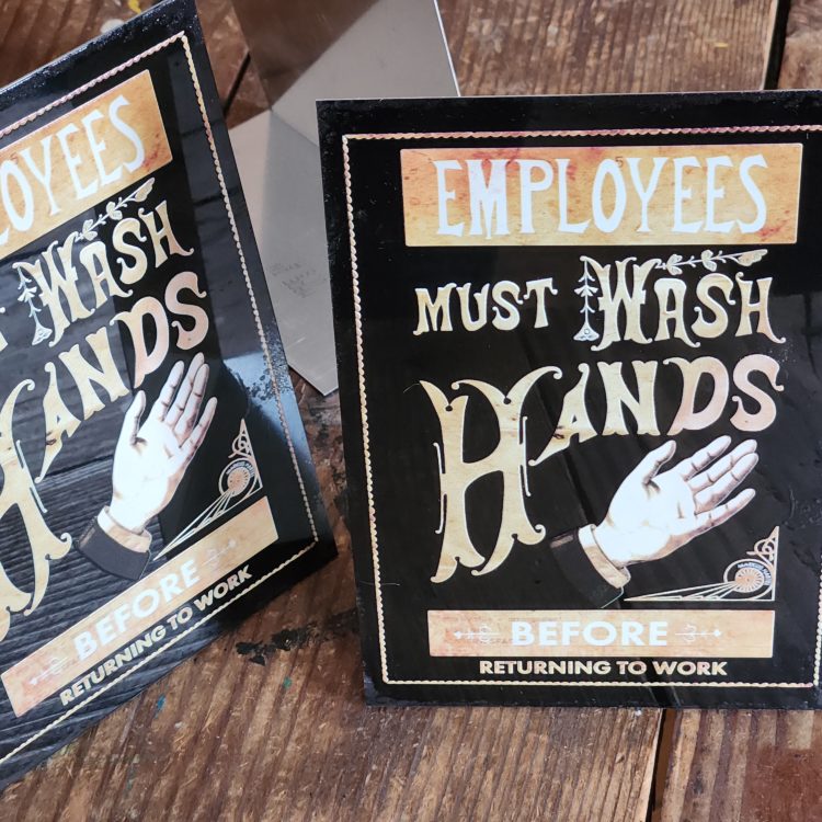 Employees Must Wash Hands Restroom Sign